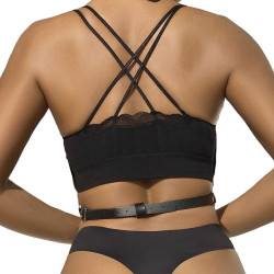 Subblime - Harnais Poitrine Chaîne S En Cuir Noir Taille Unique